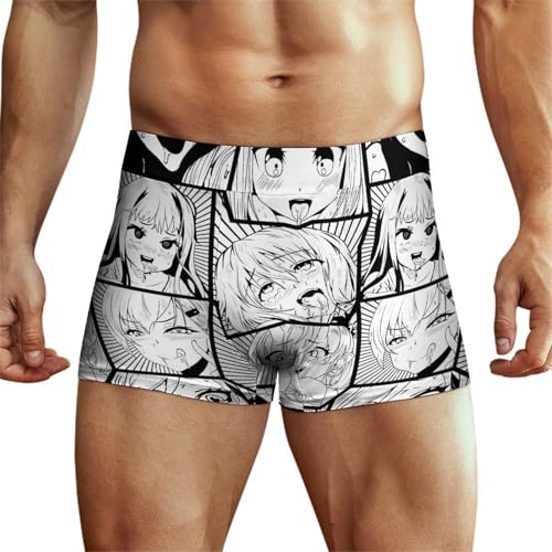 Niapessel Men's Boxer Briefs, Men's Underwear Boxer Brief, Breathable Comfort Novelty Boxers Briefs for Men