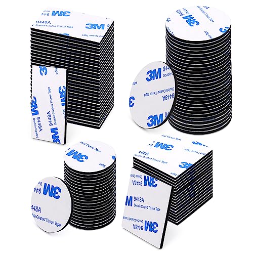 VFANDV Cinta de Doble Cara Extrafuerte, 120 Piezas Adhesivo Impermeable 3 Formas (Azul)