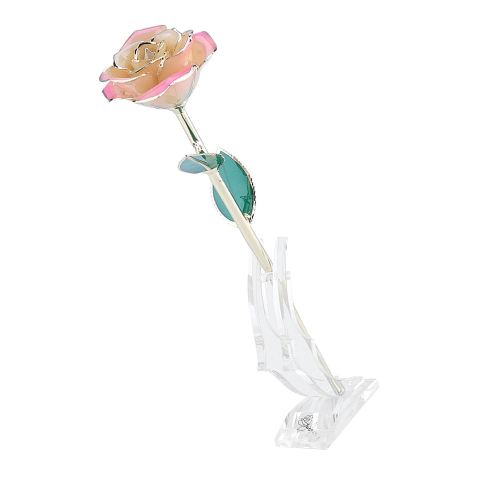 Fiore di Rosa Dorata Rosa Immersa in Oro 24K per San, Festa della Mamma, Collezione di Ornamenti di Compleanno