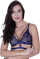 Sutiã Strappy Terra e Mar Soutien Gladiador sem Bojo Sutiã de Tiras Cecília COR:AZUL MARINHO;TAMANHO:G