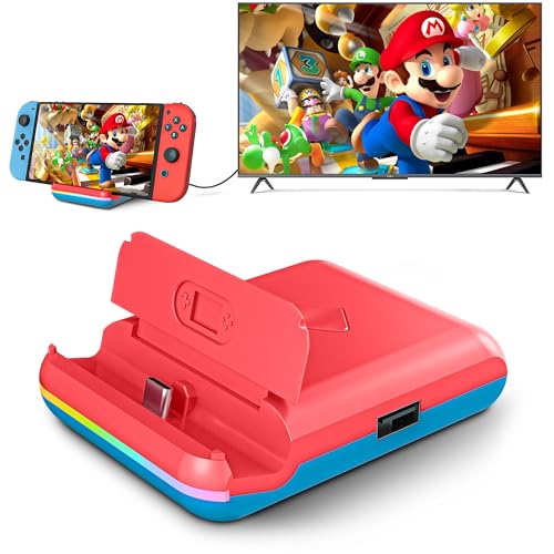 IIQ TV-Dockingstation Rot/Blau für Nintendo Switch TD002