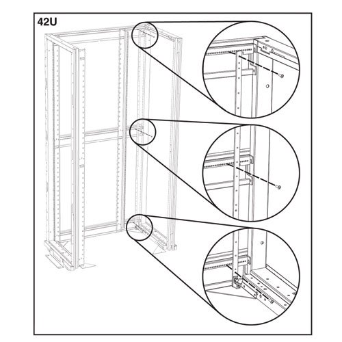 Tripp Lite Srground 42U Rack Enclosure Server Cabinet Copper Bus Grounding Bar Black #TOP3