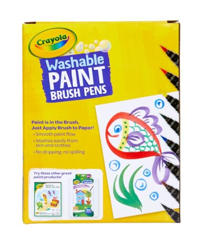 Crayola 54-6203 No-Drip Paint Brush Pens, Assorted Colors Set thumb #6