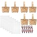 Cabilock 6 Stück Streukorb Blumenkorb Rattankorb Präsentkorb Bügelkorb Hochzeit Süßigkeiten Snack Rattan Korb Dekokorb Blumenmädchen Körbchen für Hochzeit Geburtstag Party Zubehör