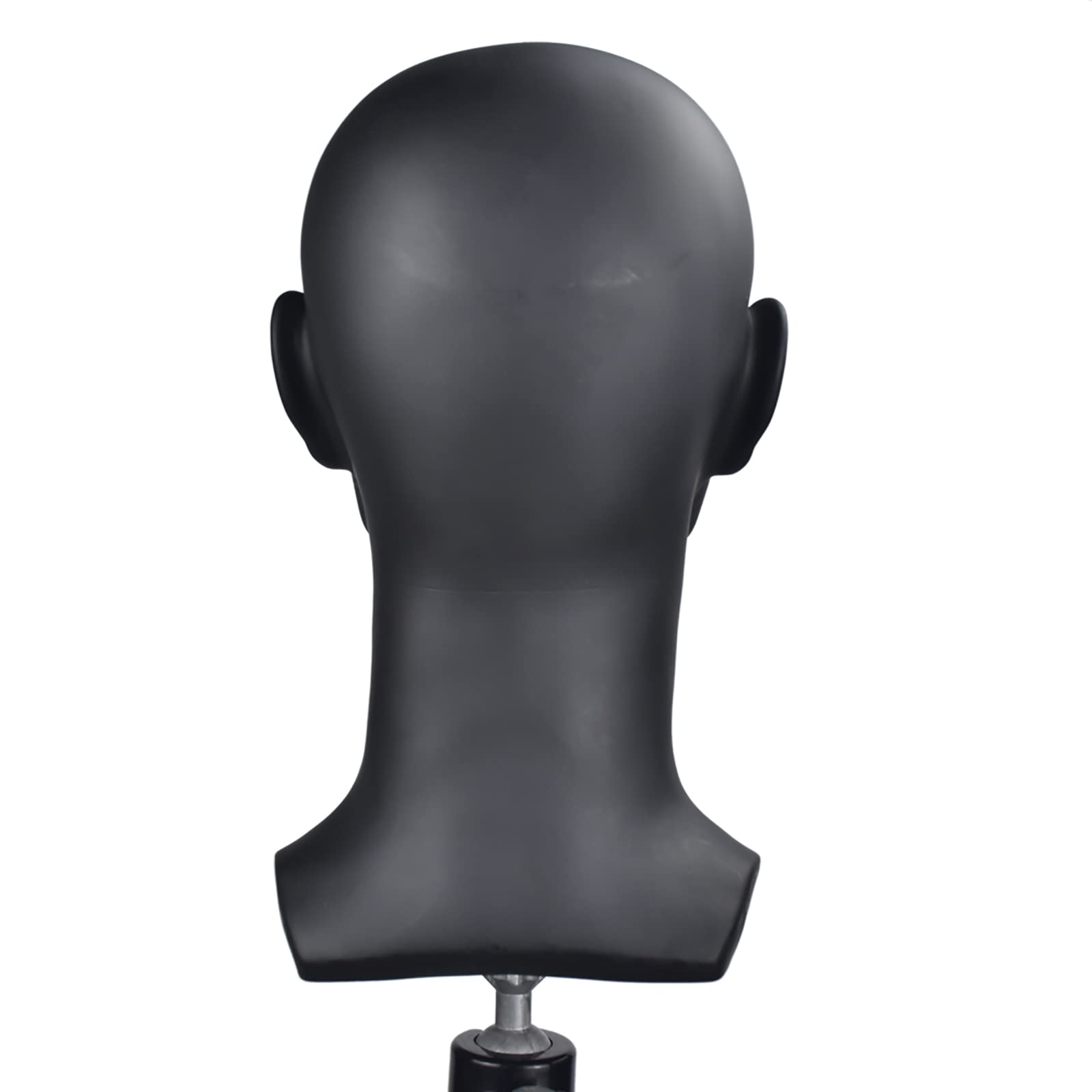 Testa di manichino in plastica Testa maschile con parrucca Cappelli da esposizione realistici Occhiali da sole