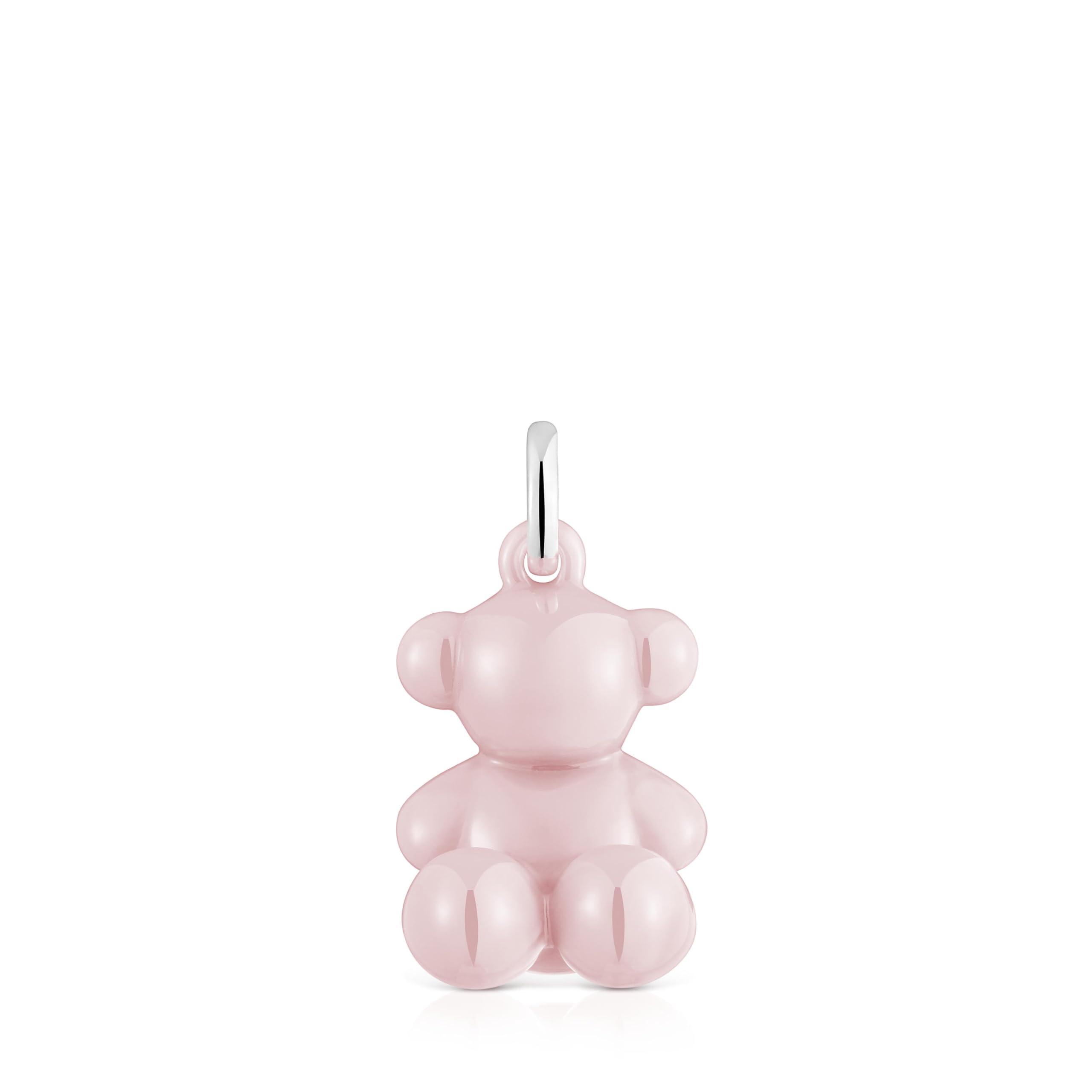 TOUS Colgante oso de plata y cerámica rosa, Para Mujer, Colección Bold Bear