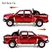 SASBSC Toy Trucks for Boys Age 3-12 RAM 1500 Pickup Truck Toys Diecast Metal Model Cars with Light and Sound Pull Back Car Toy for 3+ Year Old Kids (Red)