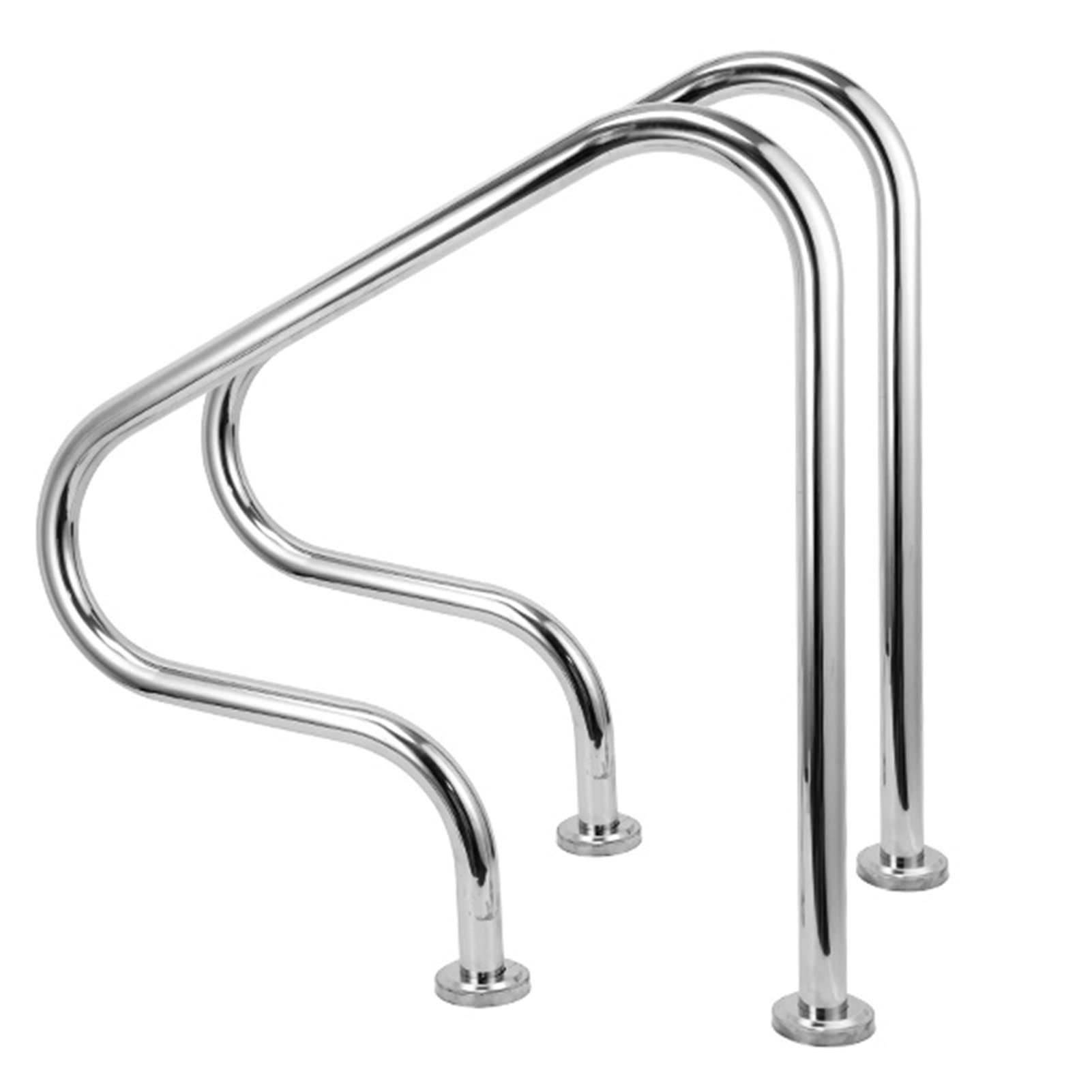 Swimming Pool Safety Hand Rail Stainless Steel Swimming Pool Handrail Swimming Pool Handrail Stair Railing - Complete Kit， Stainless Steel Pools Grab Rail，for Indoor Outdoor Pool Spa Water Park