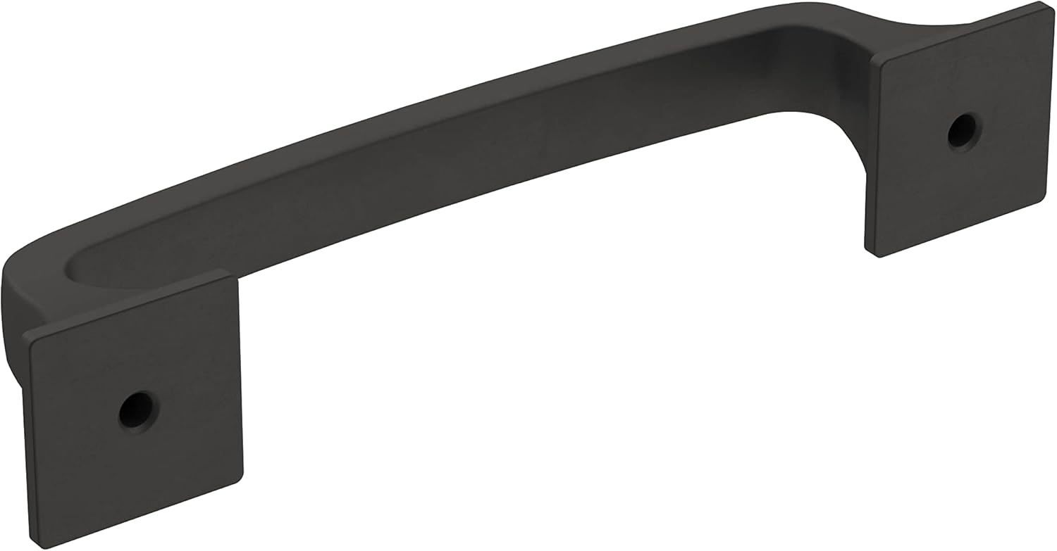 Matte Black Traditional Cabinet Drawer Pull with Mounting Hardware