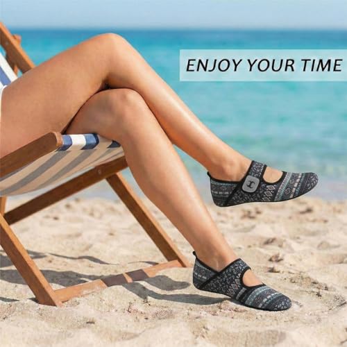 Image of Water Shoes for Women Men Barefoot Beach Swim Aqua Socks Summer Wide Slides Sandals Quick Dry Pool River Sea Sock Shoes