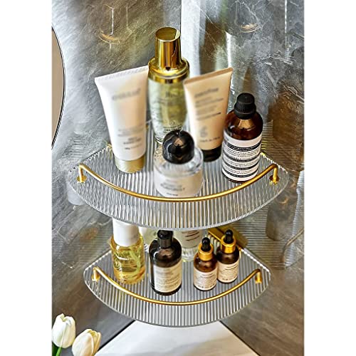 Caddy de douche d'angle en acrylique transparent pour rangement mural - 8