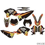  Gráficos completos Adhesivos Adhesivos Fondo motocicleta Número personalizado para KTM EXC EXC-F 125 250 300 450 530 2008 2009 2010 2011