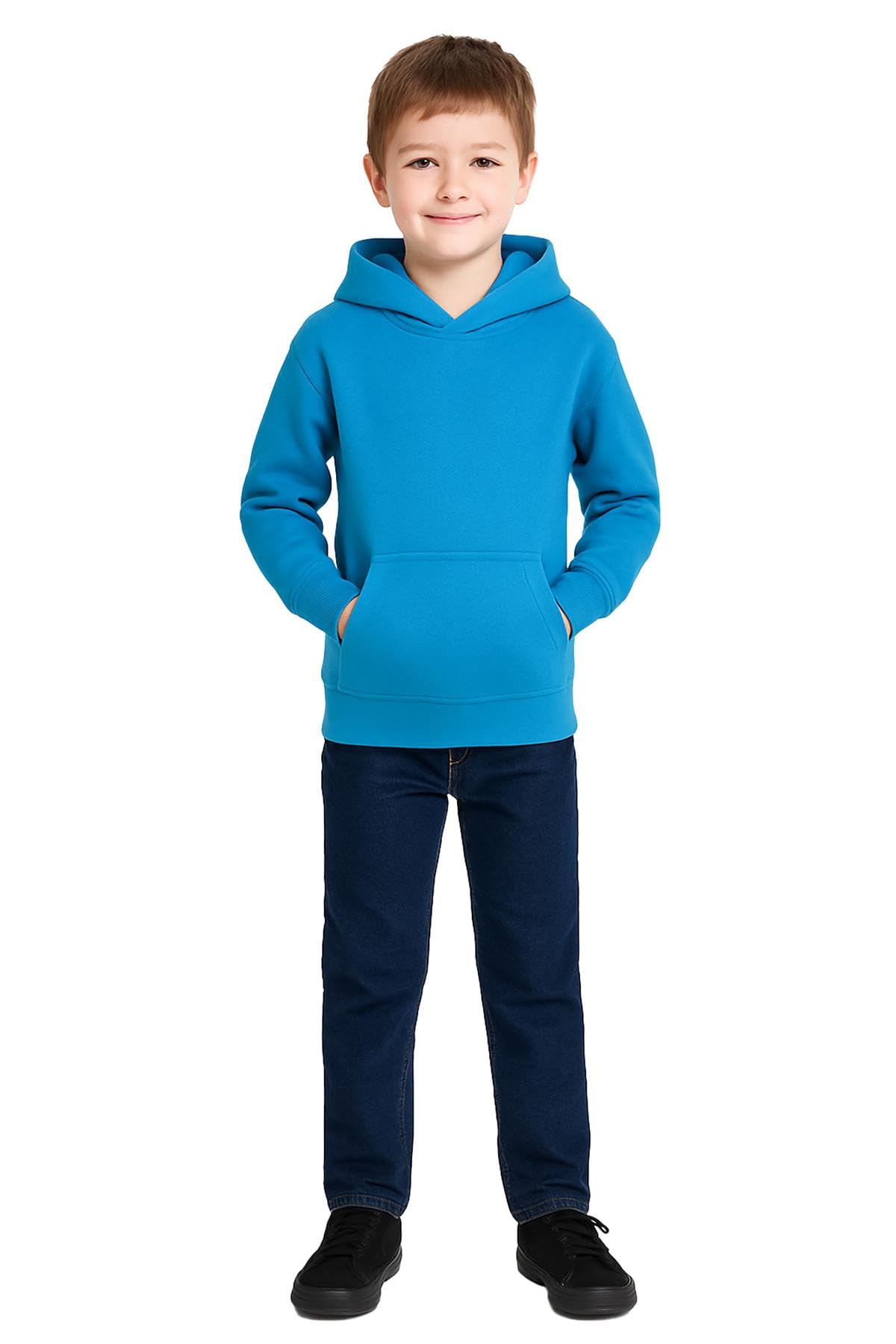 A2z 4 Kids Unisex Kids Blue Tie Dye Hoodie Fleece - Plain Sweat Hoodie 3-4