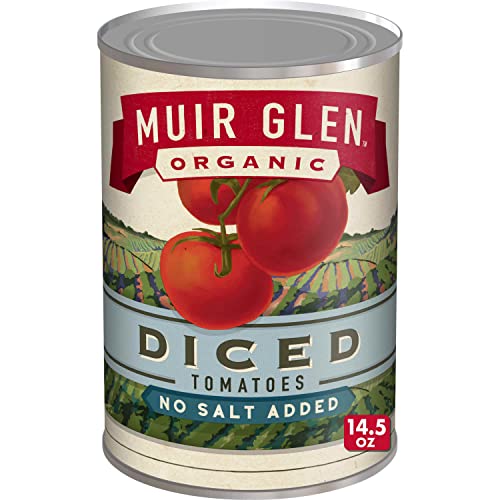 Muir Glen Organic Diced Canned Tomatoes, No Salt Added, 14.5 Oz. (Pack Of 12) #TOP20
