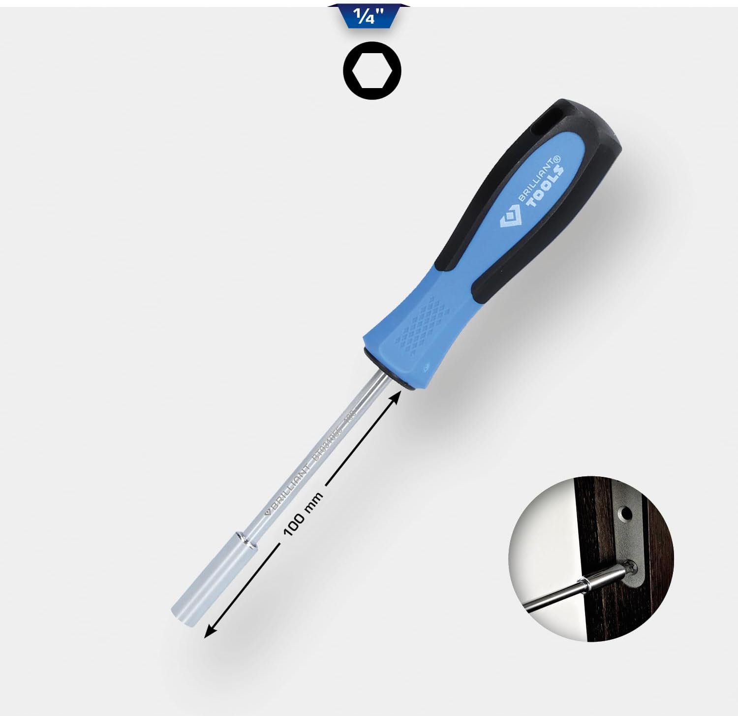 BRILLIANT TOOLS BT031055 Bit Screwdriver 100 mm [Powered by KS Tools]