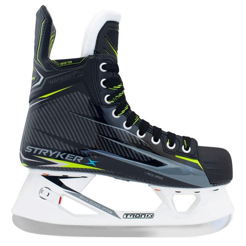 TronX Stryker Senior One Piece Composite Pro Ice Hockey Skates - Max Stiffness (Skate Size 5 (Shoe 6))
