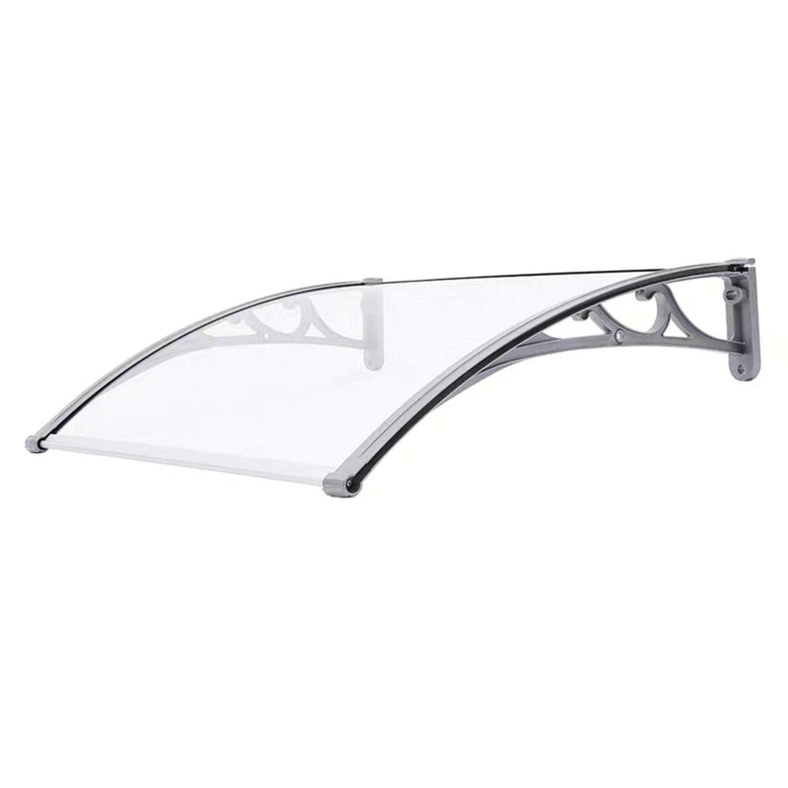 YUN&DSC Door Canopy Window Awning, Translucent Roof Rain Shield Outdoor Arched Sun Canopy, Patio Ter