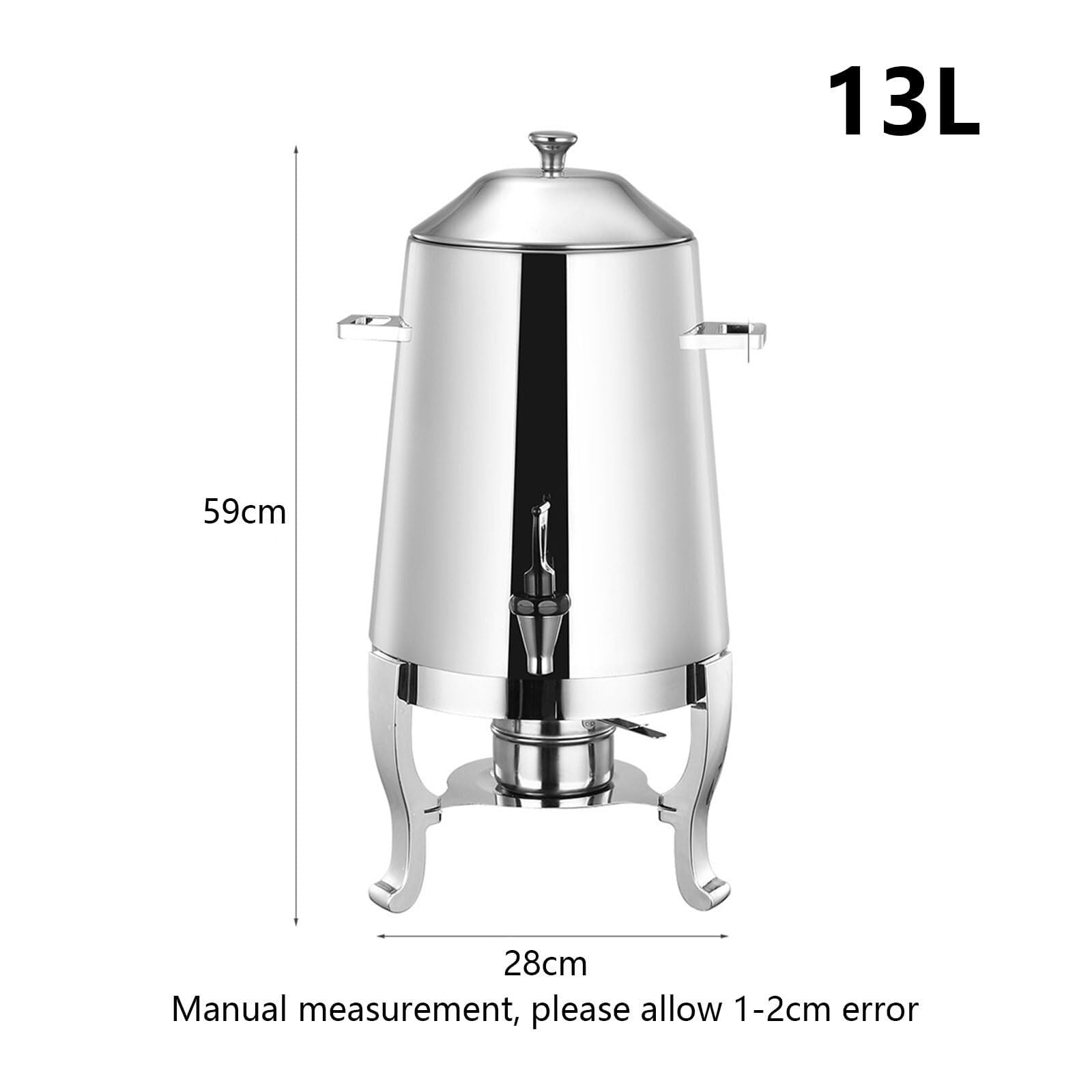 Urna da caffè in acciaio inossidabile con dispenser per bevande, dispenser per bevande calde da 13 litri per caffè, succhi di frutta, feste, eventi, buffet - Ideale per ospitare e intrattenere