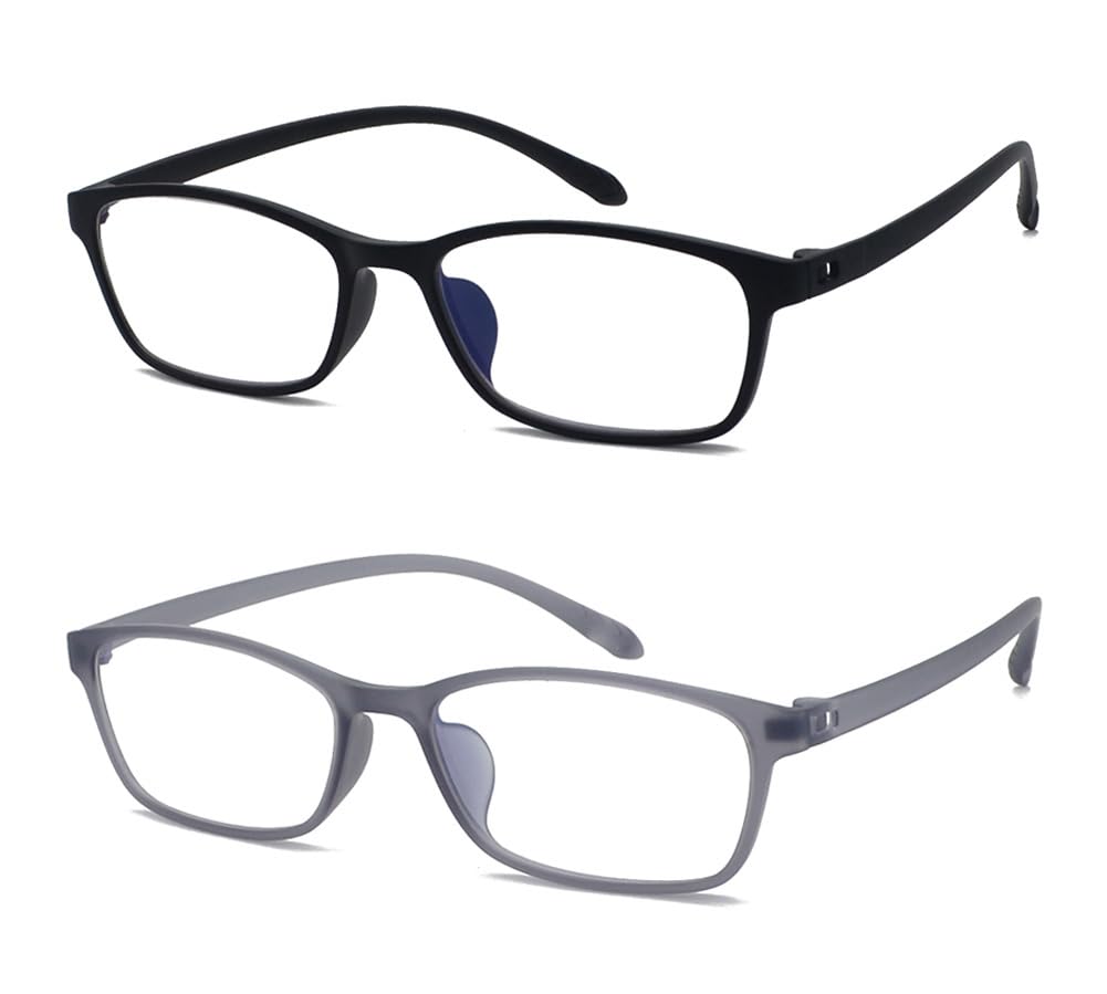 Mcoorn Gafas de Lectura Flexibles Ligeras (Pack 2), Anti Luz Azul para Mujer Hombre