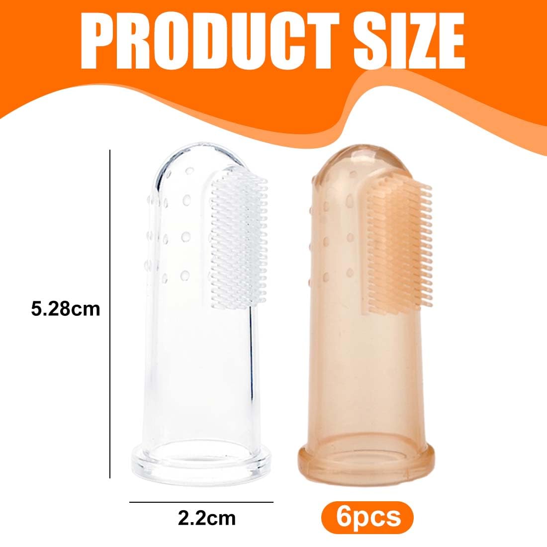 Spazzolino Da Dito In Silicone | Senza Bpa | Set De 6 | Bambini Da Dito, Training Brush & Primo Spazzolino | Accessori Per Bambini Sicuri E Di Alta Qualità