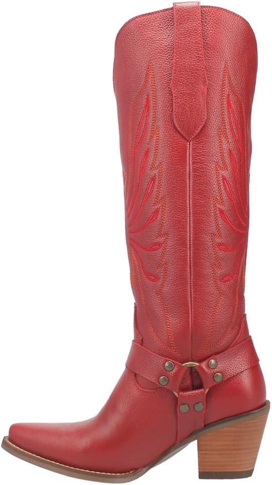 Dingo Boots Women's Heavens to Betsy Fashion Boot, Red, 10