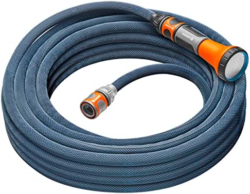 Gardena Liano Xtreme, 1/2 cala, zestaw 15 m: Wytrzymały wąż ogrodowy z materiału, do wew. kurków do wody, z wężem wewnętrznym PVC, niewielki ciężar, odporność na czynniki atmosferyczne