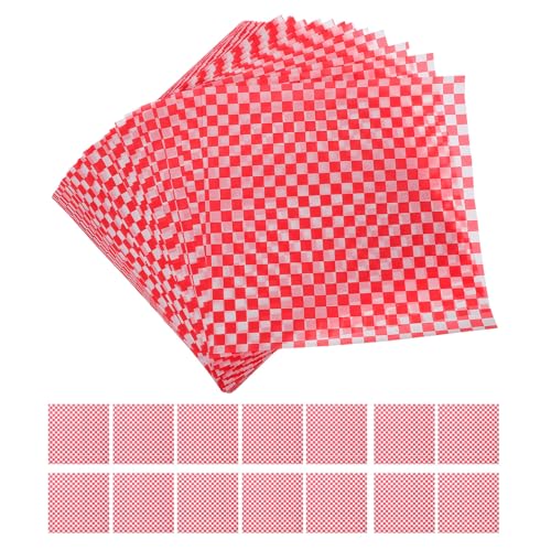 LIFKOME 500 Hojas Papel Antigrasa Resistente Alta Temperatura para Hornear Forro Cestas y Envolver Hamburguesas Sándwiches y Alimentos para Picnic
