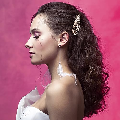 HINZIC 6 piezas pinzas de cabello con brillantes miniatura 5