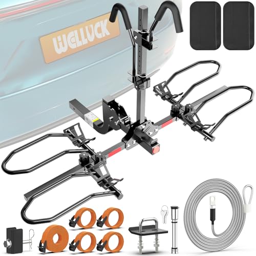 WELLUCK Bike Rack for Car,200LB 2 Ebike Rack Hitch...