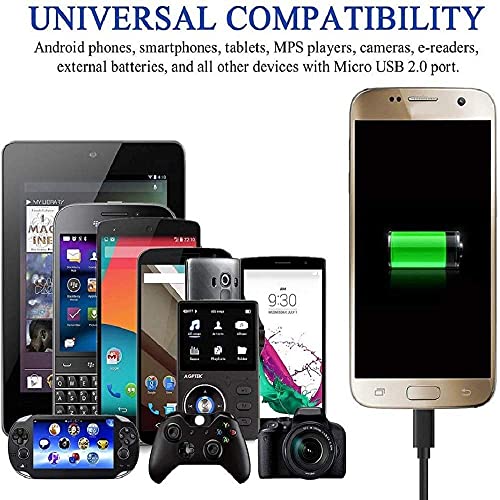 Micro Usb Cable, 2 Pack Extra Long Ps4 Controller Charger Cable 10Ft, Durable High Speed Data Sync Android Charger Cord Compatible For Playstation 4, Ps4 Slim/Pro, Samsung Galaxy S7 S6 S7 S5 S2 #TOP1