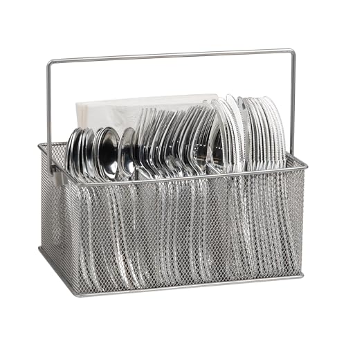 Opiniones y reviews de Cestas para cubiertos que Puedes Comprar On-line. 43 Mind Reader - Soporte para utensilios, organizador de cubiertos, cesta, soporte para cubiertos, cocina, malla de metal, 10 pulgadas de largo x 7 pulgadas de ancho x 4.75 pulgadas...