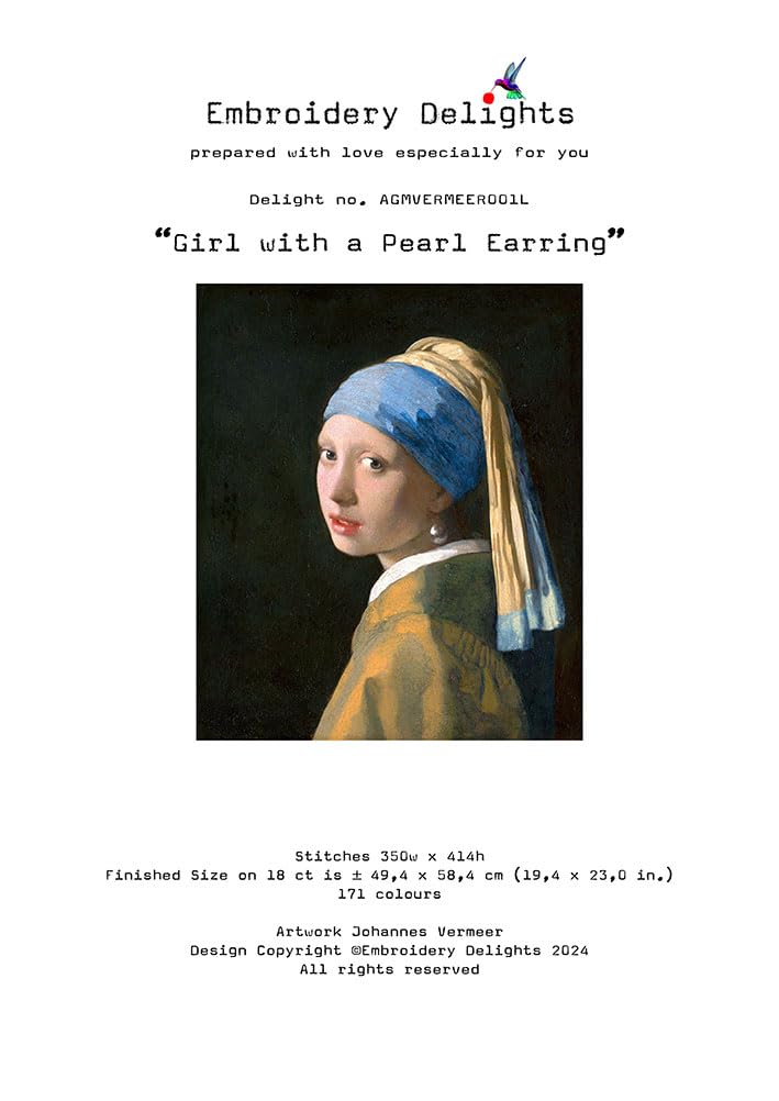 Girl with a Pearl Earring Cadeau Idéal pour Passionnés de Lecture Anglaise
