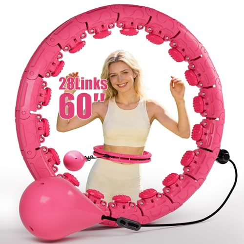 Weighted Hula Infinity Fitness Hoop for Adult Weight Loss, 2 in 1 Smart Fitness Workout Hula Circle...