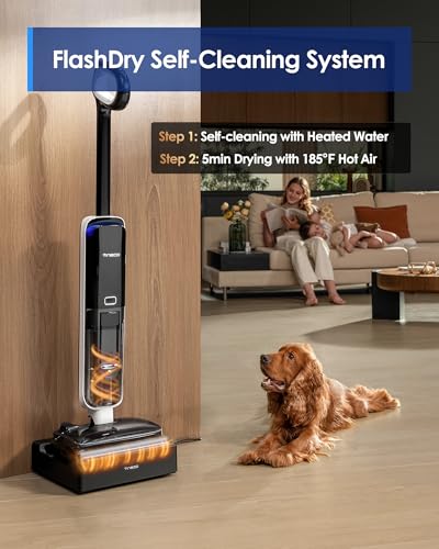 Image of Tineco Floor ONE S6 Master Wet Dry Vacuum Cleaner, 20kPa Suction Vacuum Mop with Dual-Edge Cleaning, 45 Min Runtime (Quite Mode), 185F Flashdry, 4inch Ultra-Slim