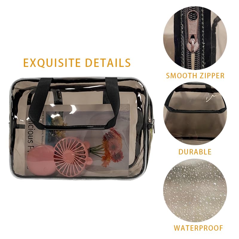 Pochette de transport transparente contre les fuites de maquillage