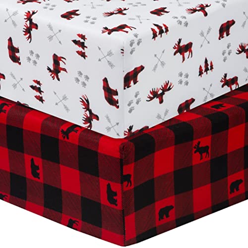 Sammy & Lou 2 Pack Microfiber Fitted Crib Sheets, Lumberjack,2 Count (Pack Of 1) #TOP16