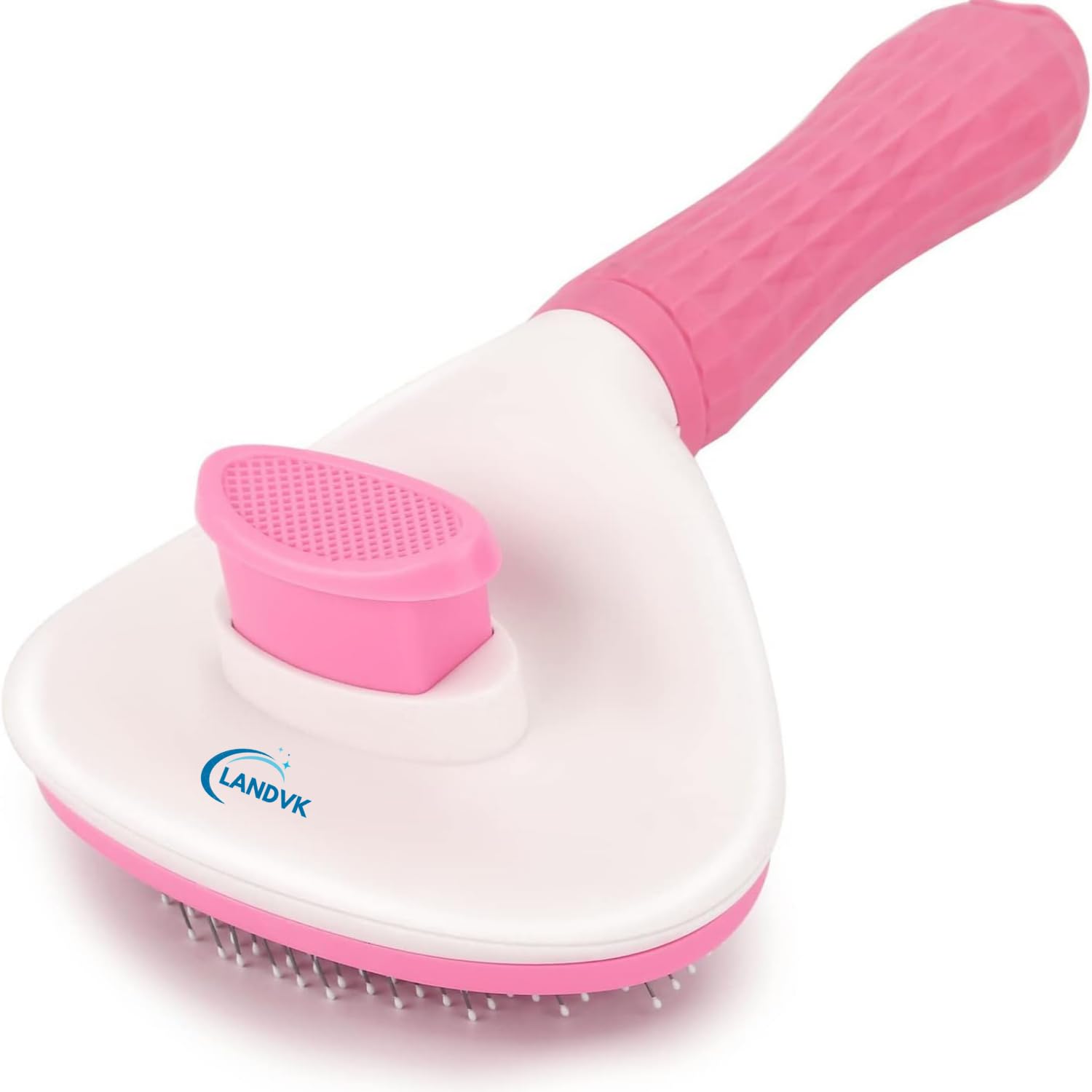 LandVK Dog Brush for Hair and Cat Comb, Professional Pet Grooming Accessories, Self Cleaning Slicker Brush for Deshedding, Round Head, Pink, Pack of 1 (B0CMWT762Q) Amazon Price History, Amazon Price Tracker