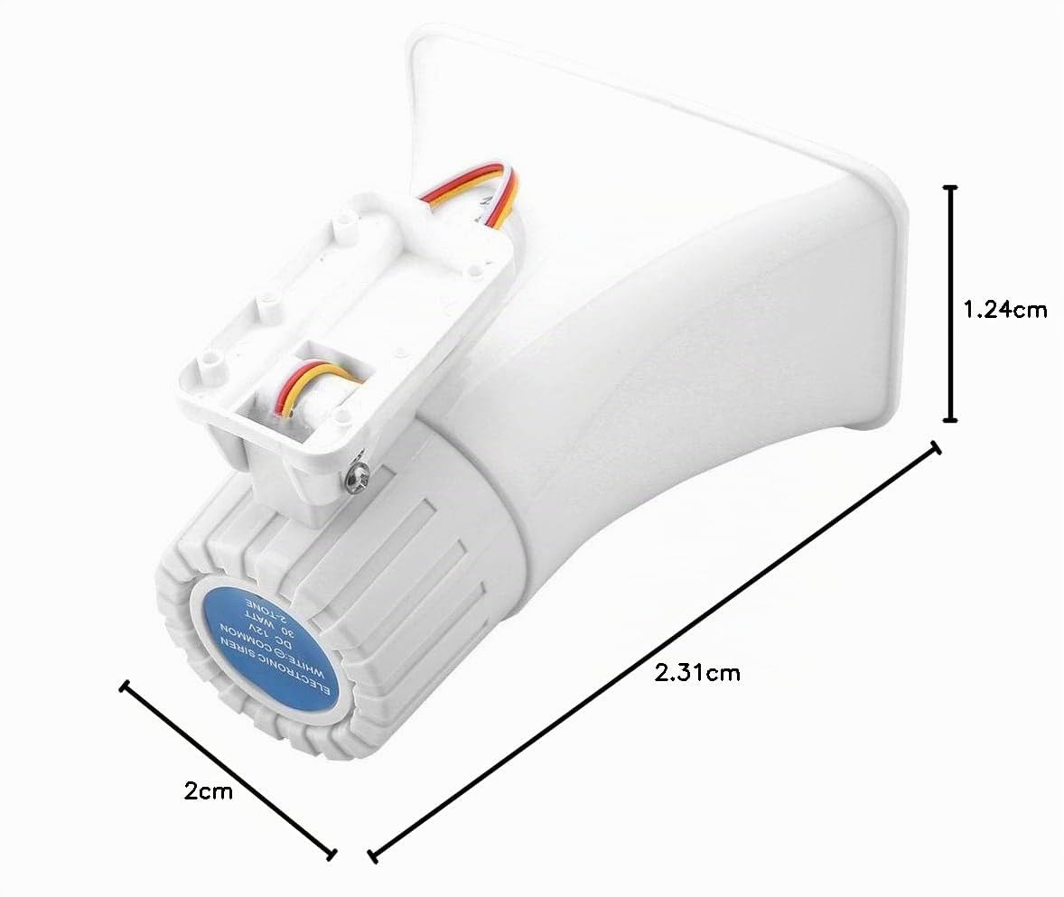 VBESTLIFE Sirène 150 DB DC 12V, Sirène d'alarme Antivol à Double Tonalité installées dans Les Murs, Les Portes, Les balcons etc