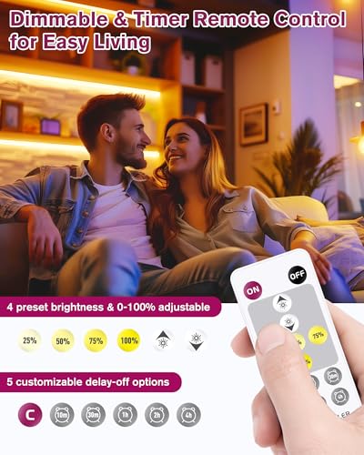 Image of EMITEVER COB LED Strip Lights Kit Warm White with Remote & 24V Power Supply,16.4ft Dimmable Tape Light 2700K, High Density 2400LEDs, 300+LM /FT, CRI90+, Suitable for Bedroom Kitchen Cabinet Lighting