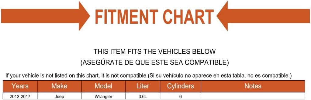 Replacement Ignition Knock Sensor Kit Mechanics Choice for 2012-2017 Jeep Wrangler V6; 3.6L