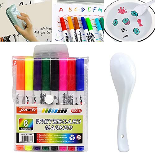 Caneta de pintura de água mágica de 8 peças, canetas de doodle de água, caneta de quadro branco, can
