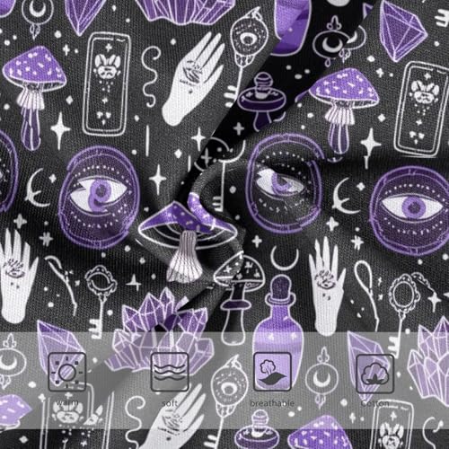 Joisal Maximalism Purple Mushrooms Black Panties for Girl Toddlers Underwear Floral Cotton Flower Undies Kids Briefs 2t3