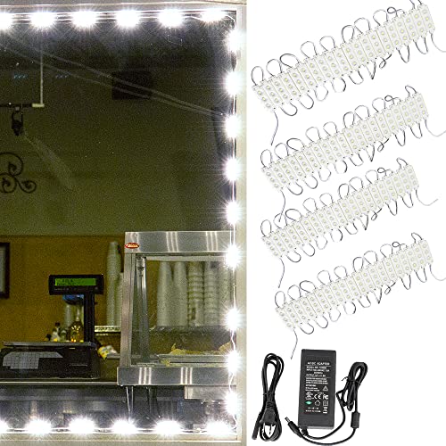 Storefront LED Light, 60ft Super Bright Pure White 5630 Injection Module with UL 12v AC Power Supply