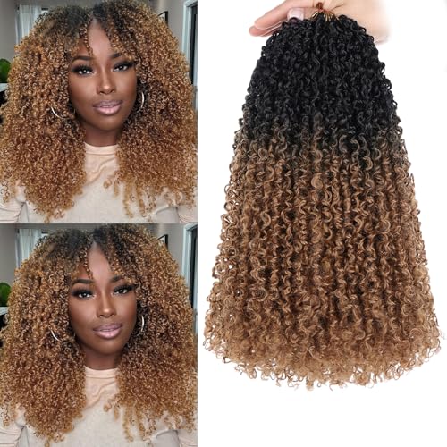 COOKOO 8 Packs 30 Strands/Pcs Pre Looped Ombre Blonde Yanky