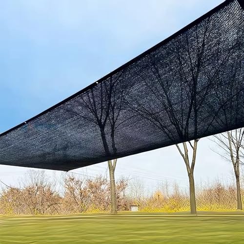 Image of winemana 50% Black Shade Cloth, 3.3 x 13.3 FT Mesh Tarp for Garden Greenhouse Patio, Plants Heat Protection, Outdoor Sun Shade Cover, Resistant Netting Screen with Grommets for Growing Chicken Coop