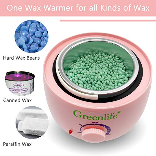 image for GreenLife Wax Warmer set Wax Pot Machine Only Hair Removal kit Profess