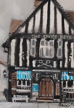 【限定品】英国製 ロンドンパブ立体絵画 69×54cm 2006年非再版・額縁付 Amazon | 三宅輝夫 「THE CROSE KEYS」 ロンドン 風景画 絵画