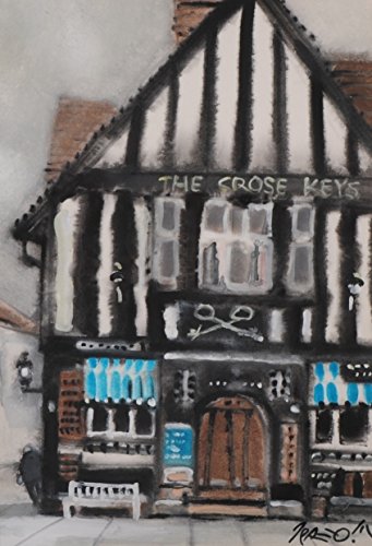 Amazon | 三宅輝夫 「THE CROSE KEYS」 ロンドン 風景画 絵画