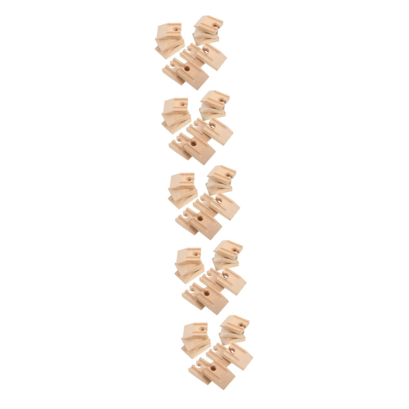 ifundom 50pezzi Wooden Concave Train Track Expansion Accessories Di Piste Legno Per Modellismo Ferroviario Gioco Didattico Per Facile Da Assemblare e Manutenere