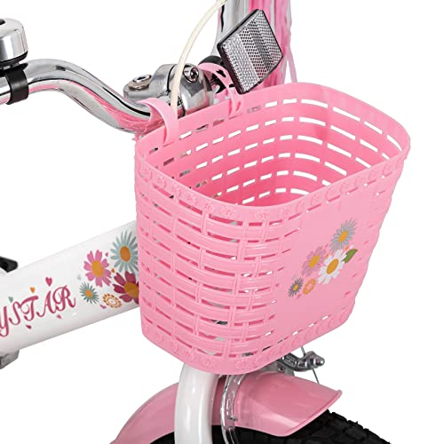 Image of JOYSTAR Little Daisy Kids Bike for Girls Boys Ages 2-10 Years, 12 14 16 20 Inch Girls Bikes with Doll Bike Seat & Streamers, Boys Bike with Flag & Number Plate, Multiple Colors